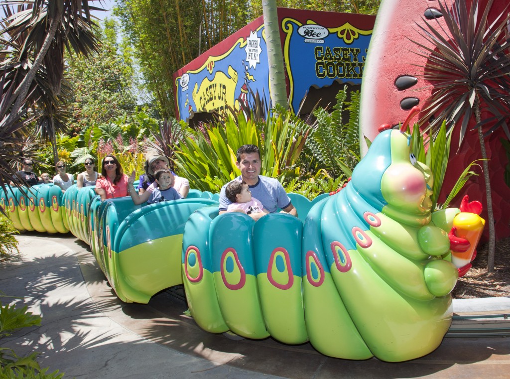 Joel Lizarraga and family in "it's a bugs land"