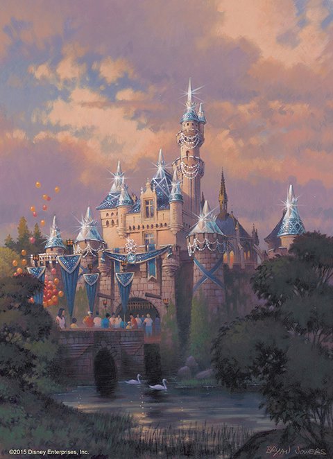 Castillo de la Bella Durmiente en Disneylandia. 60 aniversario